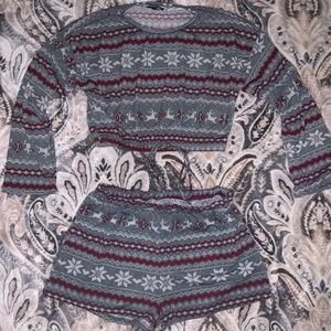 Winter Dreams Lounge Set Pajama Set Crop